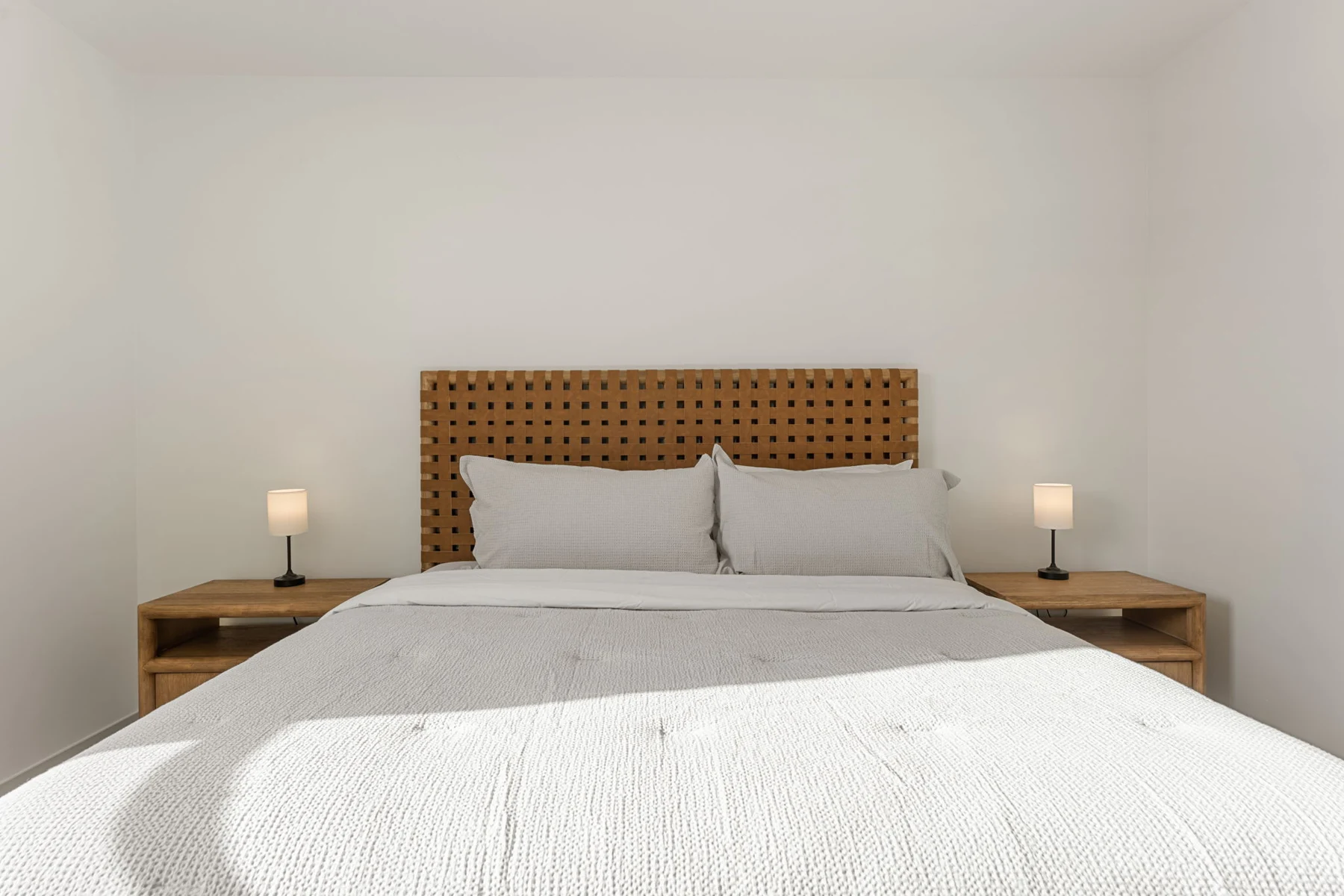 Isle 64 king suite with wooden bed frame