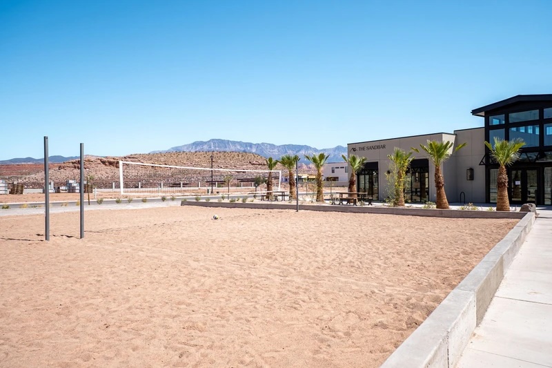 Resort beach volleyball court beside the Sandbar – Isle 64 vacation rental in Washington, Utah near St. George and Zion