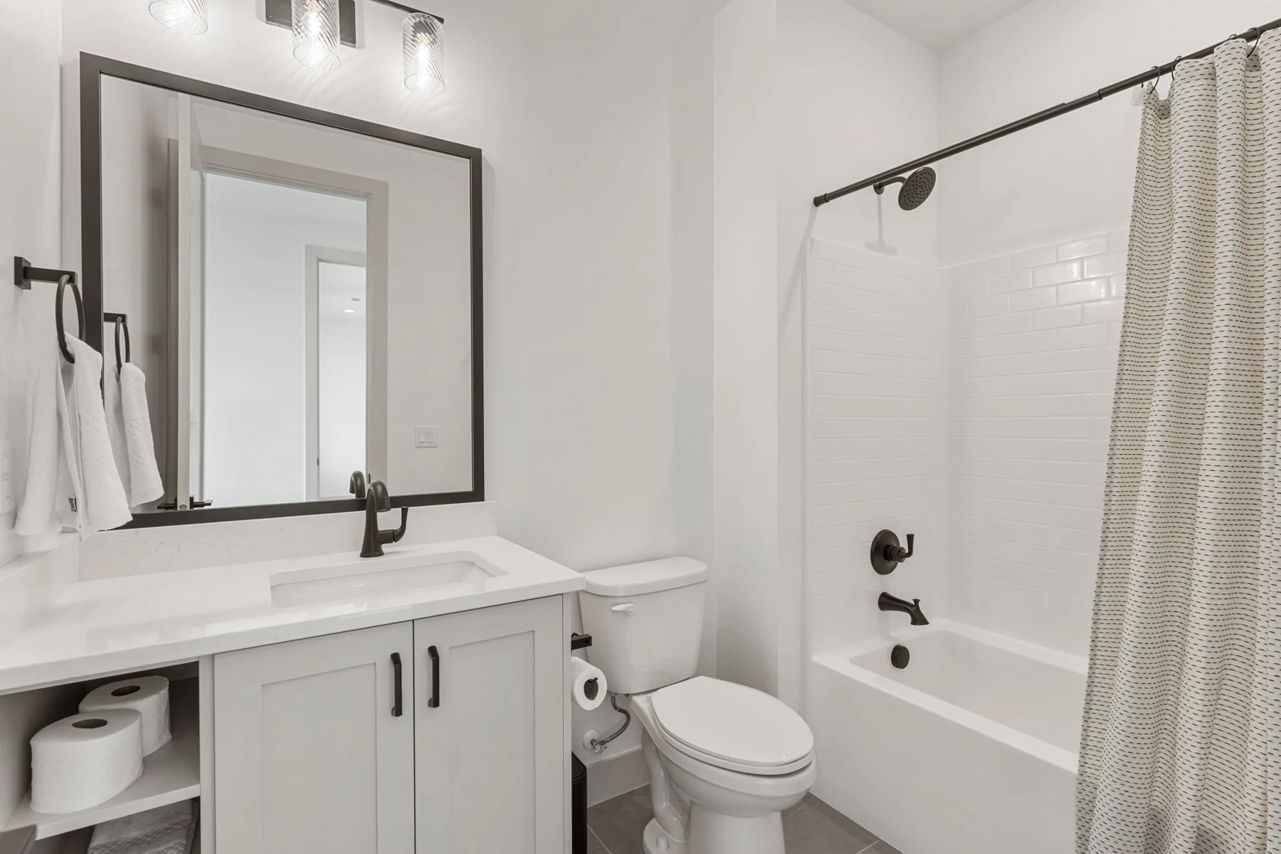 Bathroom vanity and glass shower – Isle 64 vacation rental in Washington, Utah near St. George and Zion